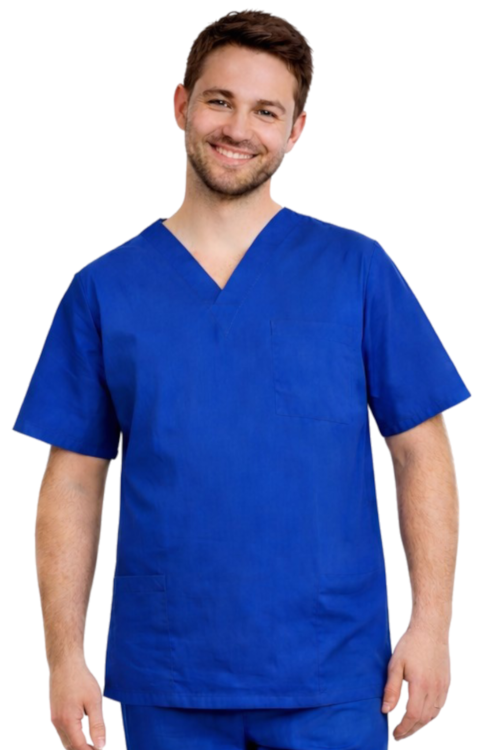 Bluza chirurgiczna męska CLINIC chabrowa.png