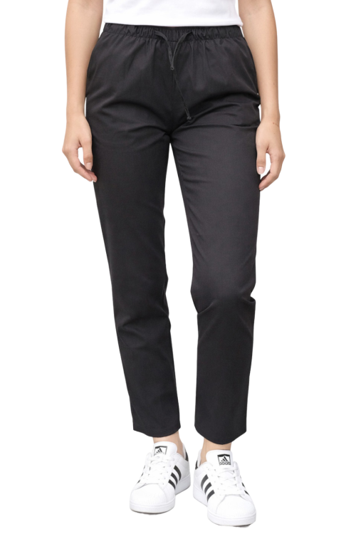 Czarne spodnie medyczne cygaretki klasyczny krój