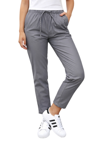 Spodnie medyczne cygaretki w kolorze szarym