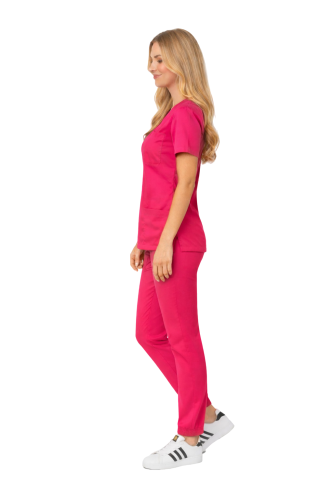 Damski komplet medyczny FLEX w kolorze fuksjowym