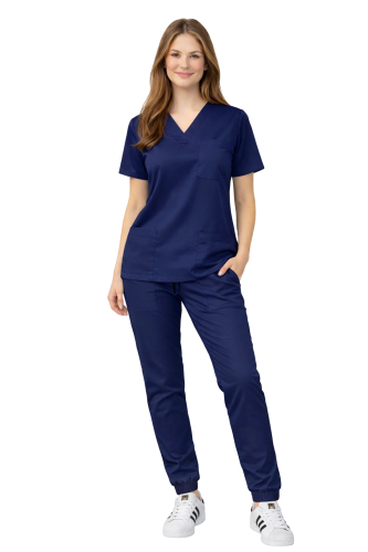 Komplet medyczny elastyczny FLEX w kolorze granatowym