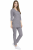Komplet medyczny damski CASUAL PREMIUM szary z rękawem 3/4