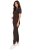 Czekoladowy  komplet medyczny damski – scrubs CASUAL PREMIUM-bok.png