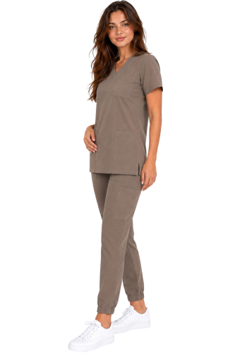 Cappucino komplet medyczny damski – scrubs CASUAL PREMIUM-bok.png