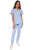 Komplet medyczny damski niebieski– scrubs CASUAL PREMIUM-przód.png