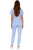 Damski komplet medyczny niebieski – scrubs CASUAL PREMIUM_tył.png