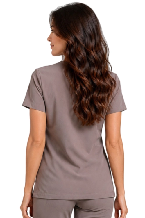 Cappucino damska bluza medyczna BASIC PREMIUM_tył.png