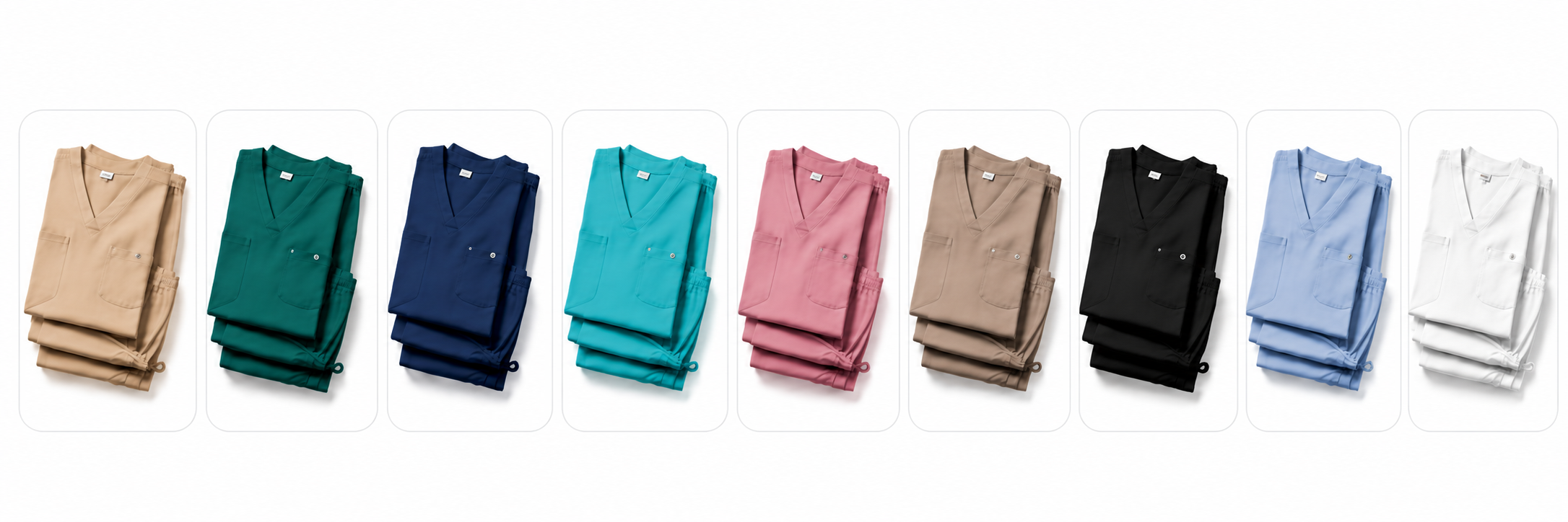 Women’s medical scrub sets in nine colours