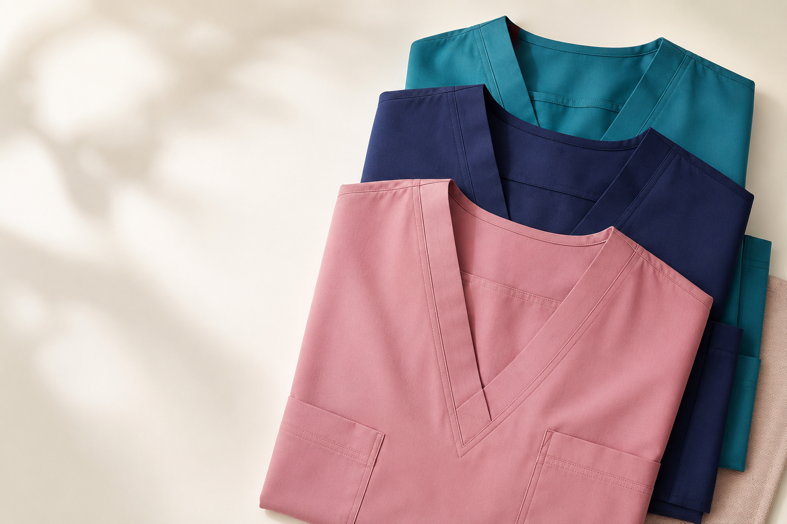Colourful medical sets for staff
