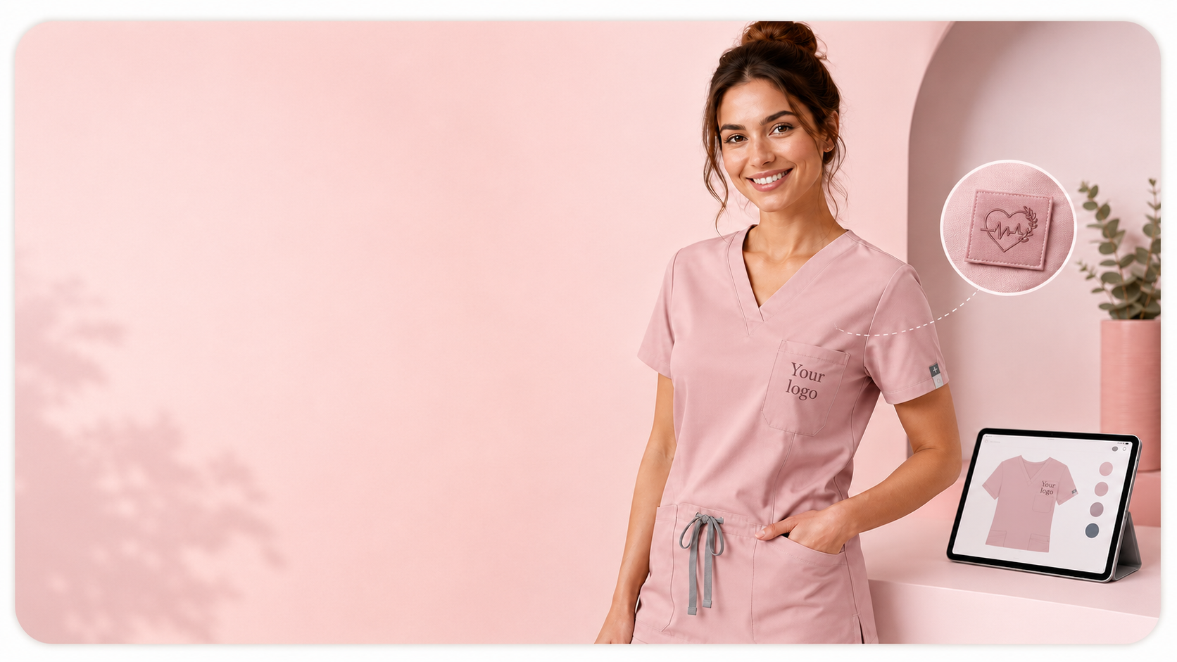 DTF print on medical clothing designed in the online designer