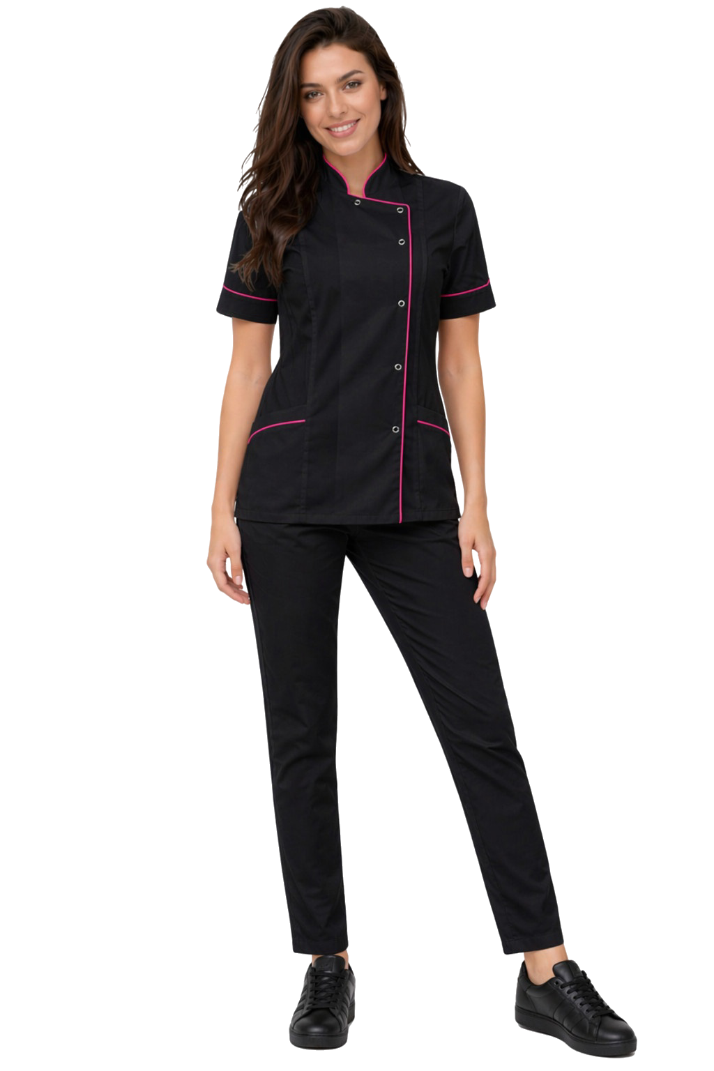 Medical cosmetic uniform black | Two-coloured - ModernBhp
