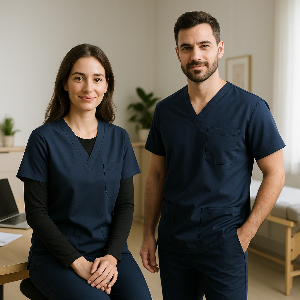 Premium Hybrid Scrubs for Desk and Patient Care – The Ultimate Workwear Combo